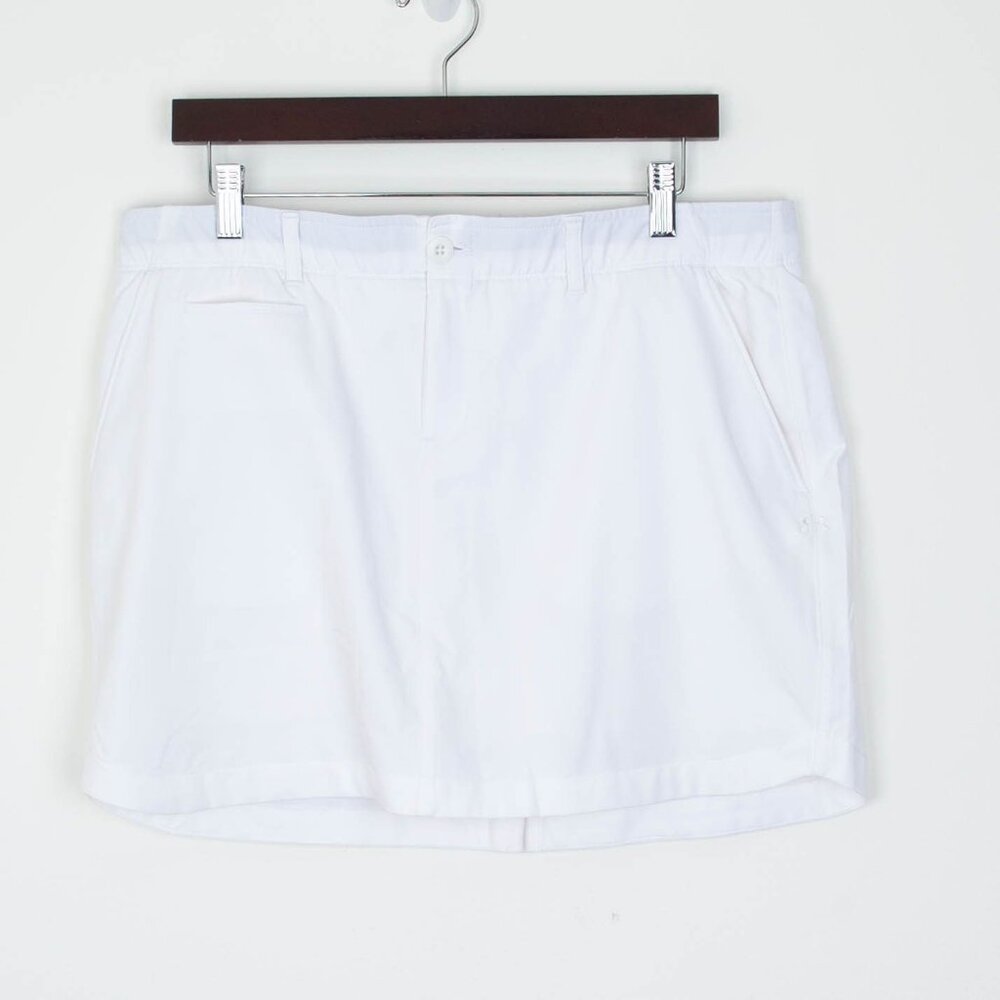 Under Armour Womens Heatgear Fitted Skort Size 14 White‎ Performance Golf Tennis